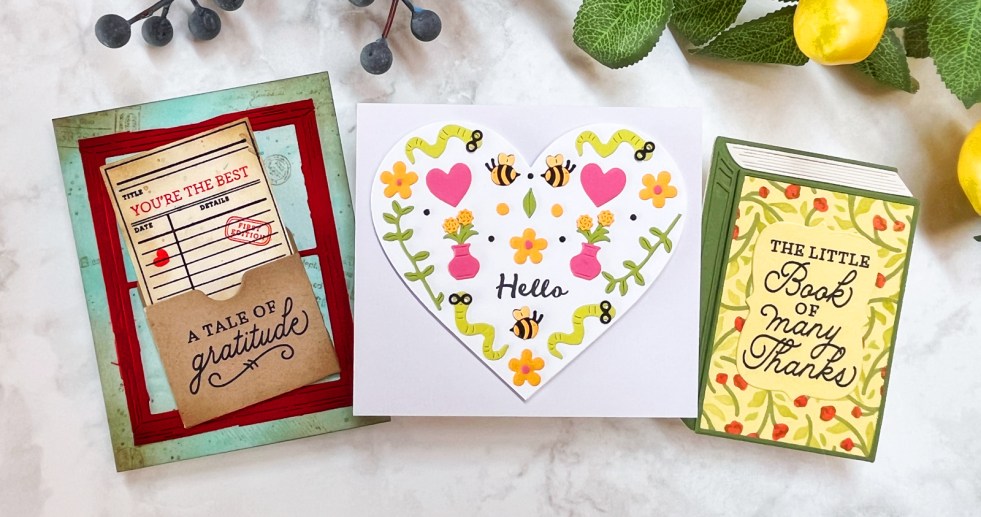 3 cards made with the August 2026 My Monthly Super Hero Kit