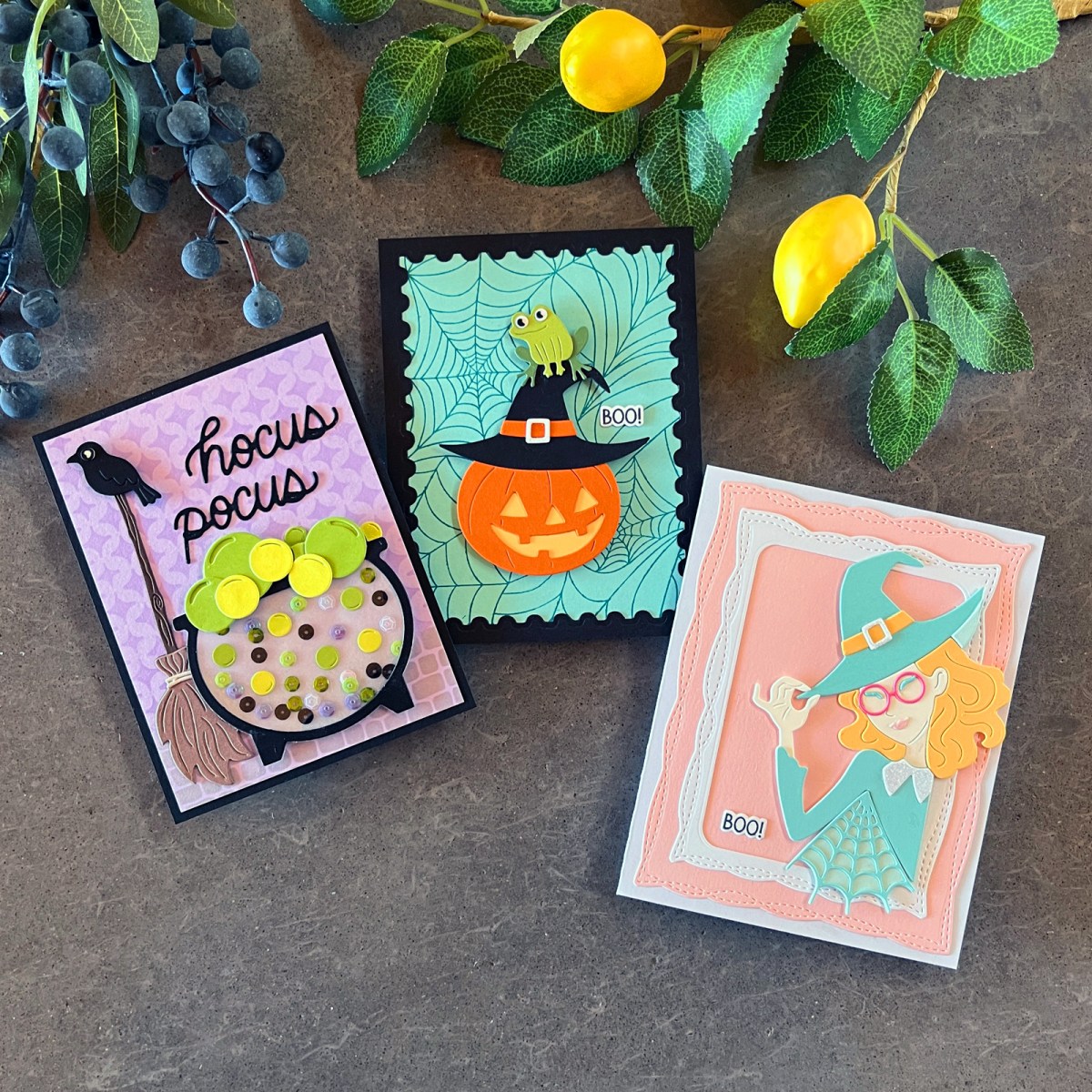 3 Best Handmade Die-cut Halloween Card Ideas for cardmakers.