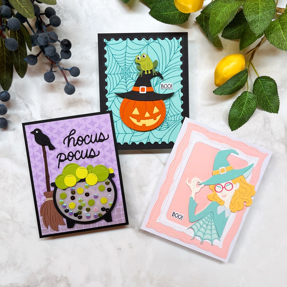 Trio of the best die-cut handmade Halloween cards