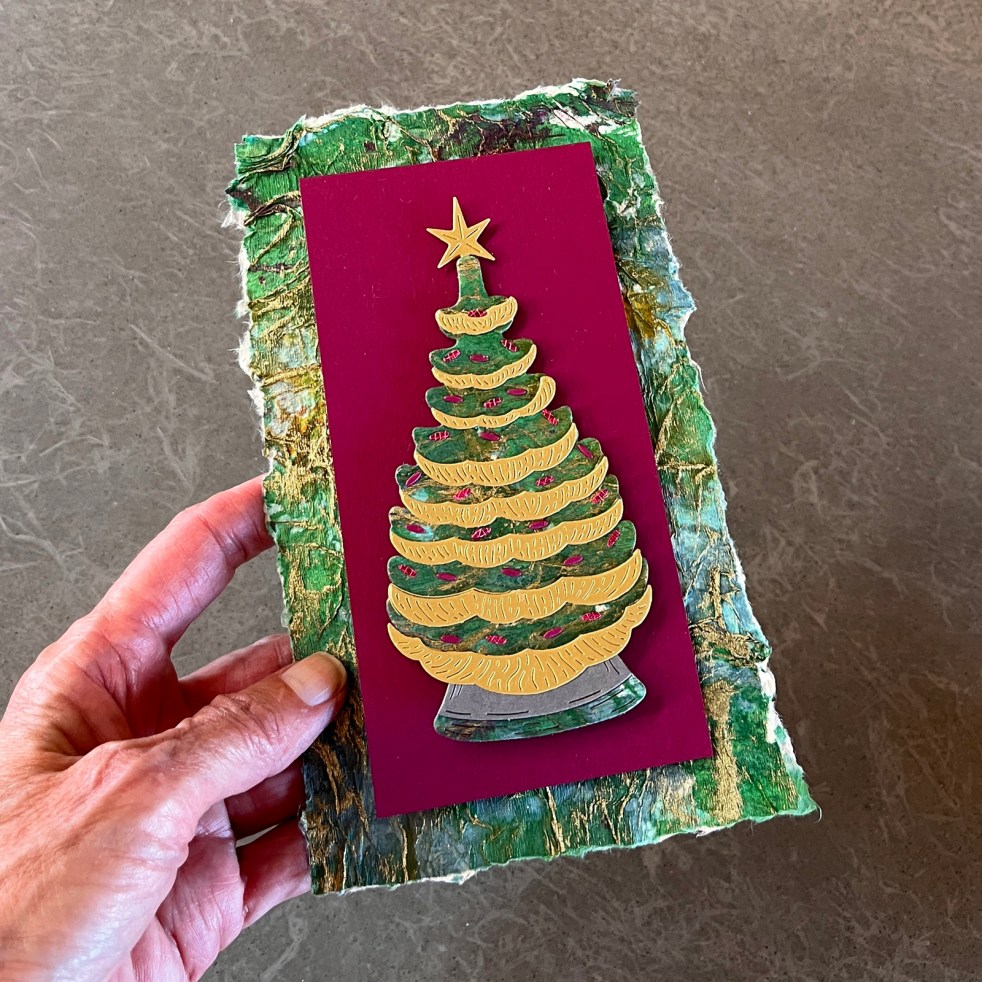 how to use handmade paper in cardmaking